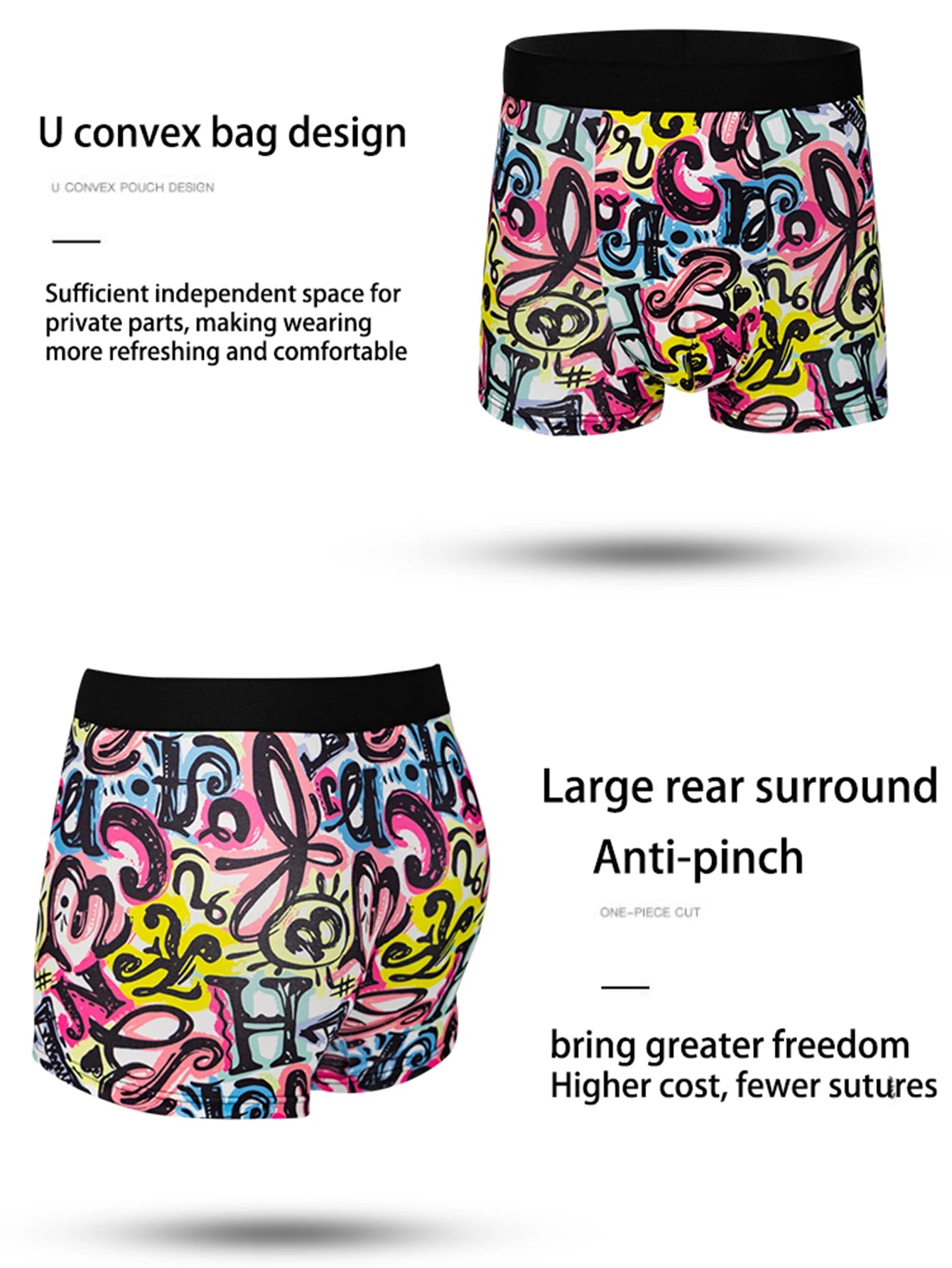Herr Boxershorts 10-pack – Trendiga Mjuka Tryckta Casual, S–XXL