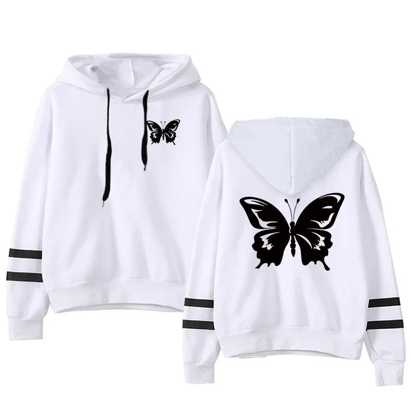 Casual Daily Women Tracksuit Hoodies Quality Single Piece Stripe Sweatshirt and Sweatpants Comfort Outdoor Jogging Autumn Winter