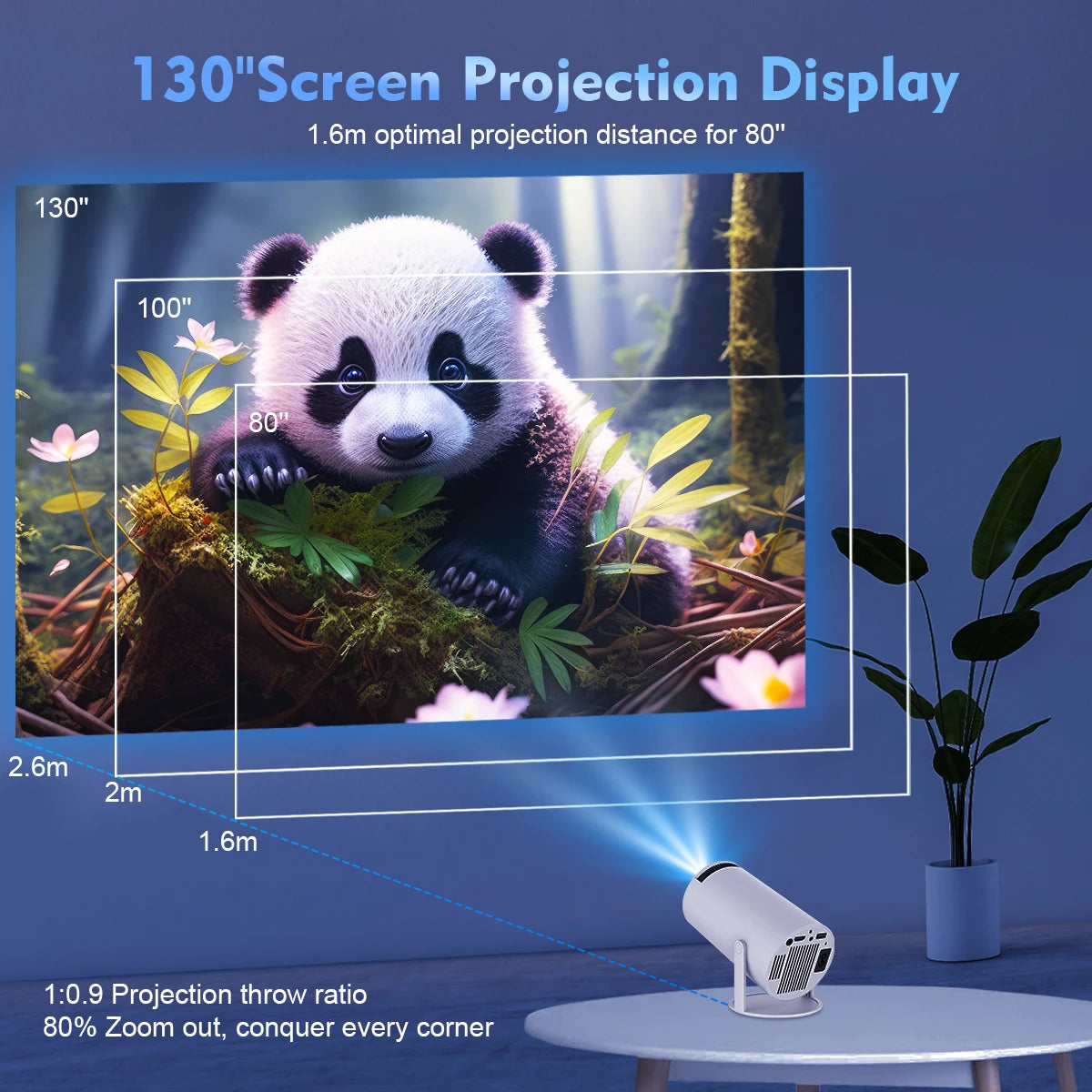 Magcubic HY300 Pro 8K HD Projector Android14 Dual Wifi6 290ANSI Allwinner H726 BT5.0 1280*720 Home Cinema Outdoor Projetor HY300