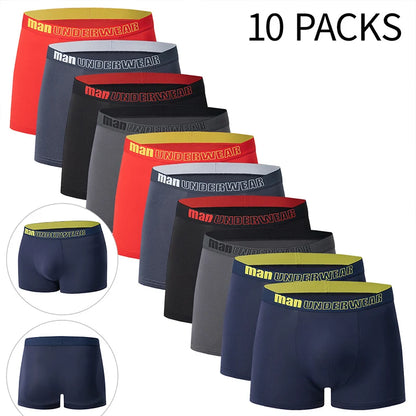 Herr Boxershorts 5/10-pack Svart Guldtryck – Bekäma Plus Size Sport & Strand, S–XXXL