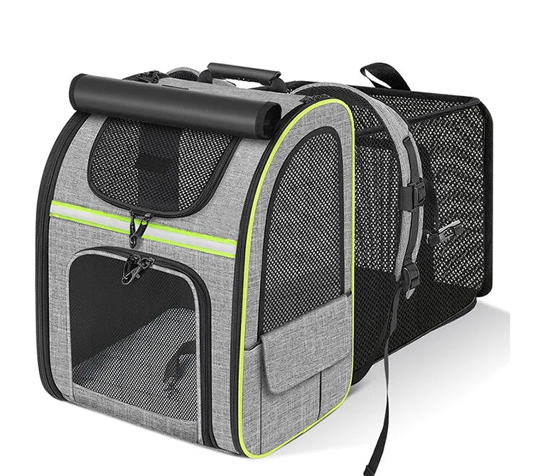 Cat Carrier Backpacks Expandable Cat Backpack with Shade Cover, Breathable Mesh Pet Carrier Backpack Bag for Travel Hiking Campi
