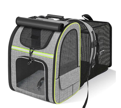 Cat Carrier Backpacks Expandable Cat Backpack with Shade Cover, Breathable Mesh Pet Carrier Backpack Bag for Travel Hiking Campi
