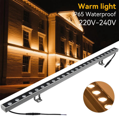 Burhui 12W LED Wall Wash-ljus Utomhus IP65 – Varmvit 3000K 50cm Aluminium Fasad Hotell Bro Trädgård 220V 1-pack / 2-pack