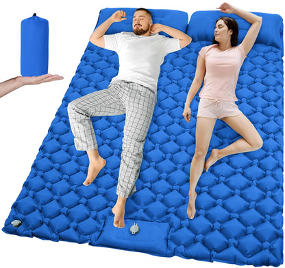 Uppblåsbar Campingmadrass T2312 – Extra Bred, Inbyggd Pump, TPU-Nylon, 8 Färger