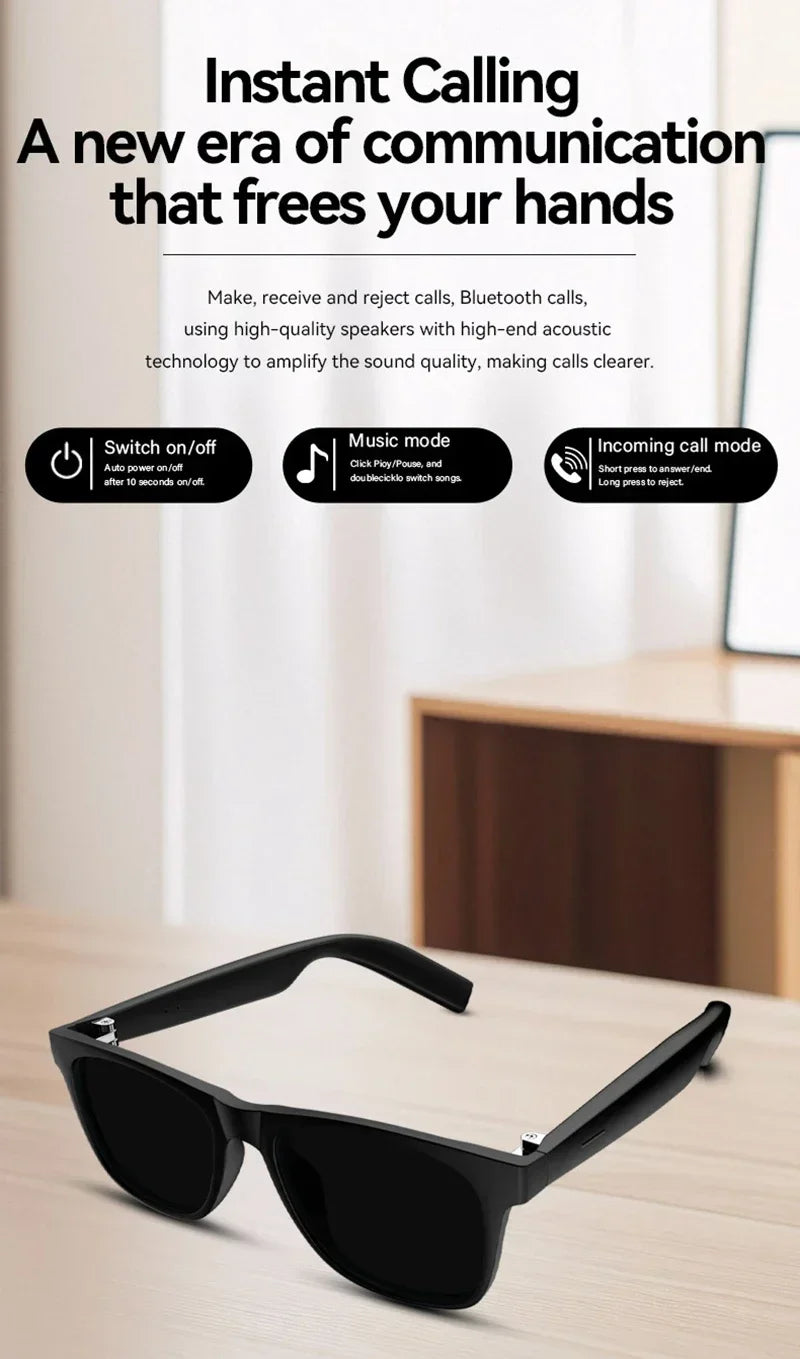 Lenovo AI Smart Glasses Bluetooth Call Music Touch Control Surround Sound Noise Canceling Photography For Study Outdoor Travel