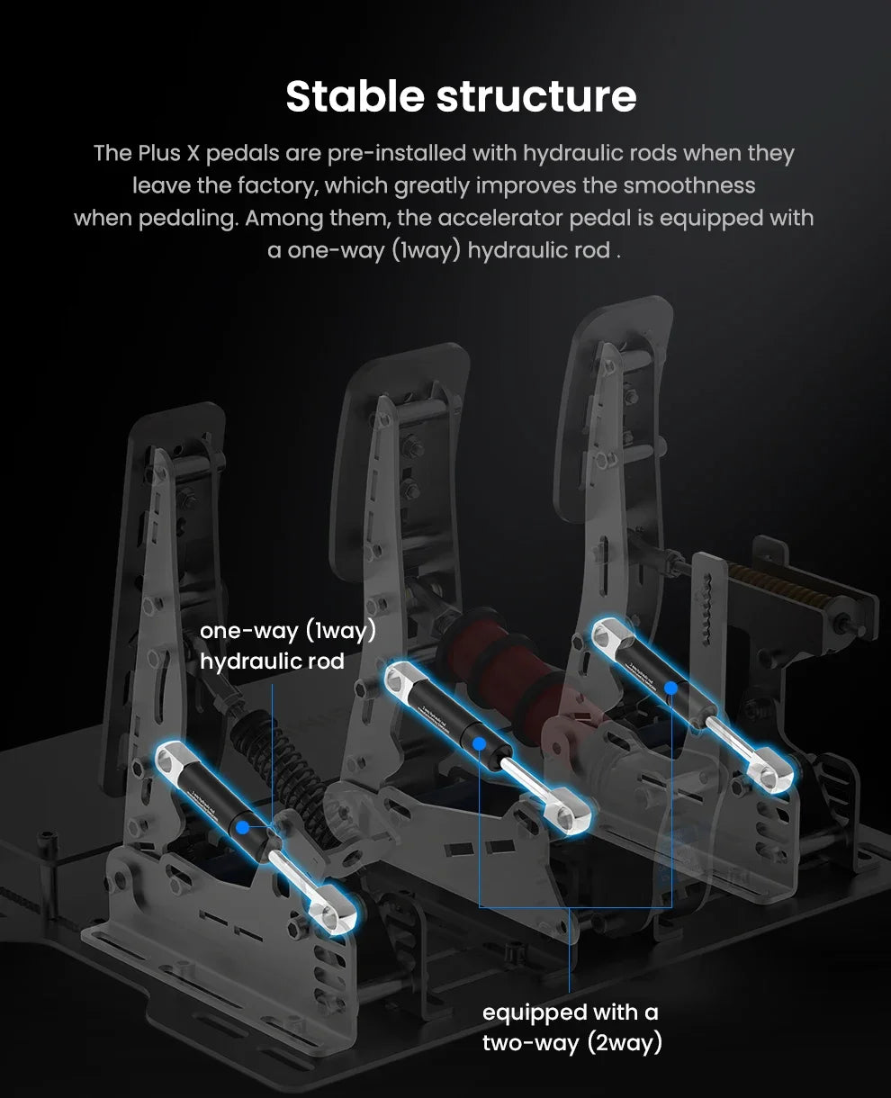 SIMSONN Plus X Sim Racing Simulator Pedal PC Simracing Pedals Support VAM Series Vibration Motor Driving Game Accessories