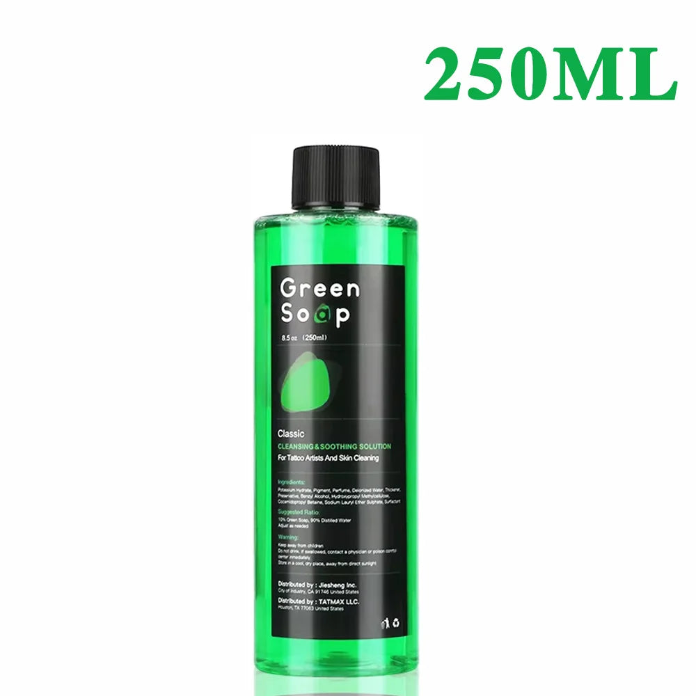 500/250/40ml Tattoo Green Soap Blue Soap Highly Concentrated Cleaning Soap Skin Cleansing Solution Algae Soap Tattoo Accessories