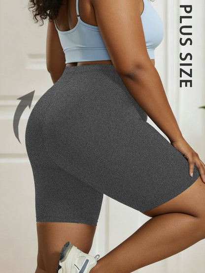 Plus Size Women Athletic Shorts Super Soft Biker No See Through Workout Yoga Running Home Casual