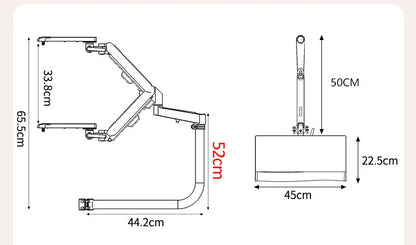 D-MOUNT High OK5030 Multi Functional Gas Spring Arm Laptop Tray Holder Around Chair Legs Lazy Office Stand Mouse Plate Mount