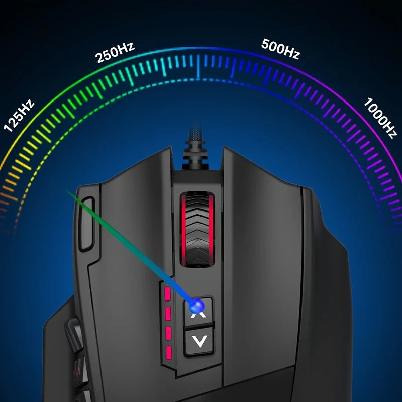 E-YOOSO Upgraded Wired Gaming Mouse X-39 PRO with Macro Edit Side Key DIY Lighting Design SG8960Processor Ergonomic Gaming Mouse