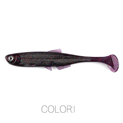 Supercontinent leanness ShadTeez T-tail 5cm/7.5cm/12cm Pike Zander Predator Fishing 3d eyes Soft lure Fishing lures