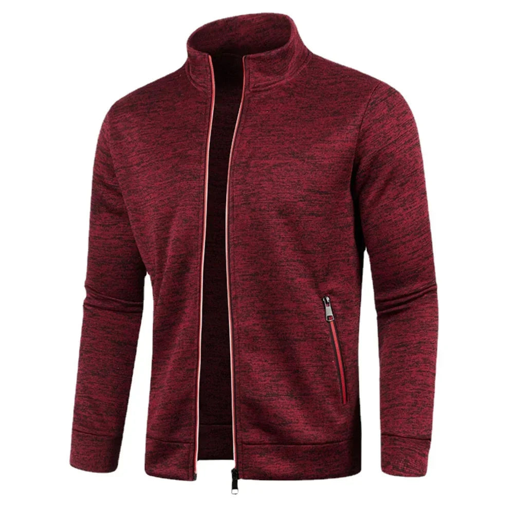 Herrhoodie med Dragkedja – Sportig Cardiganjacka för Höst & Vardag, S–3XL