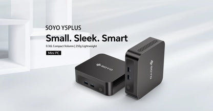SOYO Y5 Plus Mini PC Intel Core i7 4th Gen CPU with Windows 11 Pro, 8GB RAM, 128GB M.2 SSD, Supports Dual 4K Displays via USB-C, Ideal for Office and Business