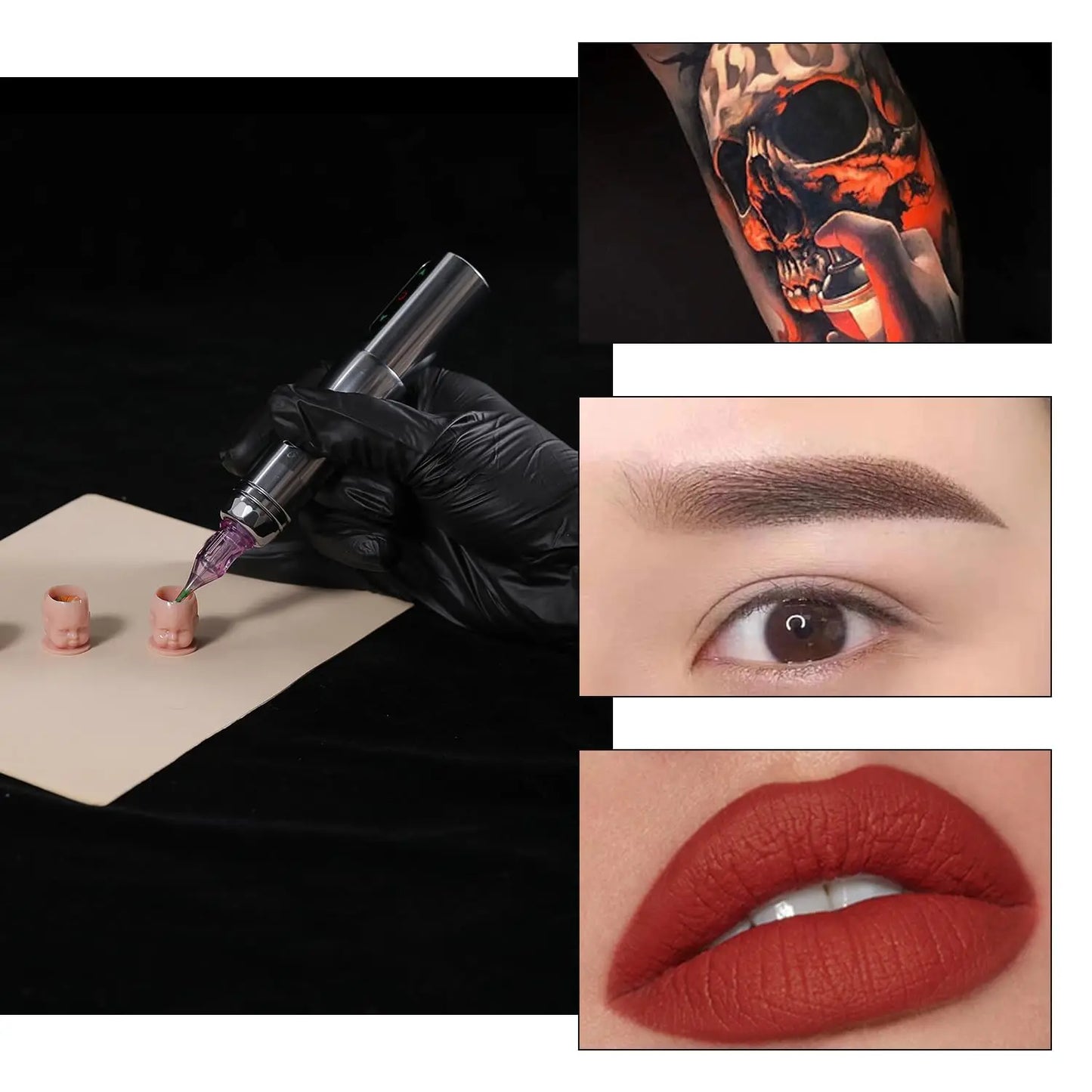 50/100/200pcs Plastic Disposable Tattoo Ink Cups With Base Pigment Clear Holder Container Cap Tattoo Accessory Permanent Makeup