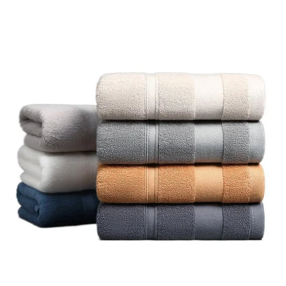 2pcs/Set Cotton Towels For Adults Towel Set Soft Bath Highly Absorbent Face Towel Comfortable Bathroom Shower Bath Towel Set