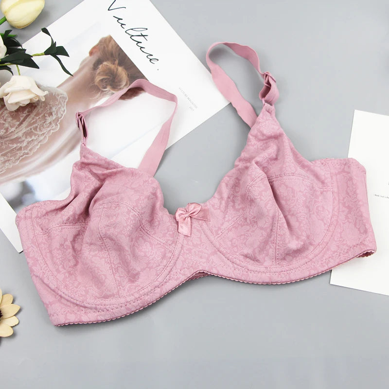2024 Ny DEF-Cup BH Ultratunn Stickad Underkläder för Kvinnor Plus Size Lingerie