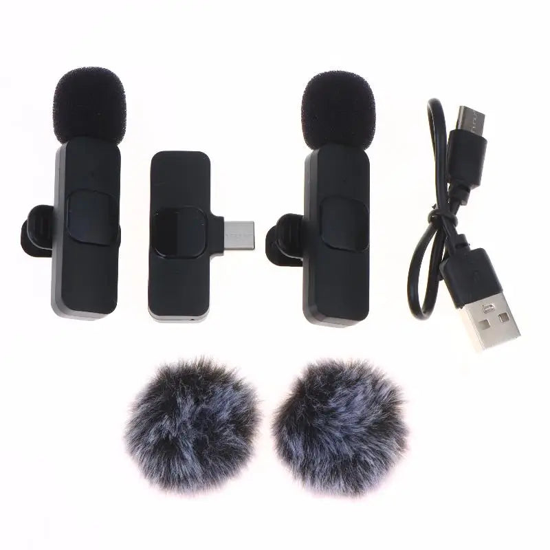 K9 Wireless  Microphone Mini Audio Video Recording Mic For Phone Android Laptop Live Gaming Mobile Phone Microphone