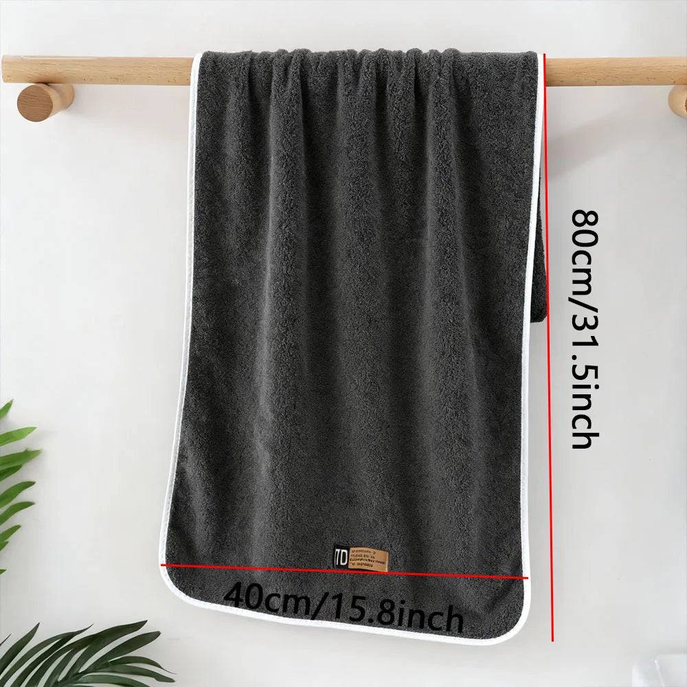 6pcs Thickened Microfiber Towel Set, 40x80cm/15.7"x31.5" Towel, Absorbent Quick-Drying Suitable for Family Fitness and Travel