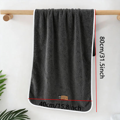 6pcs Thickened Microfiber Towel Set, 40x80cm/15.7"x31.5" Towel, Absorbent Quick-Drying Suitable for Family Fitness and Travel