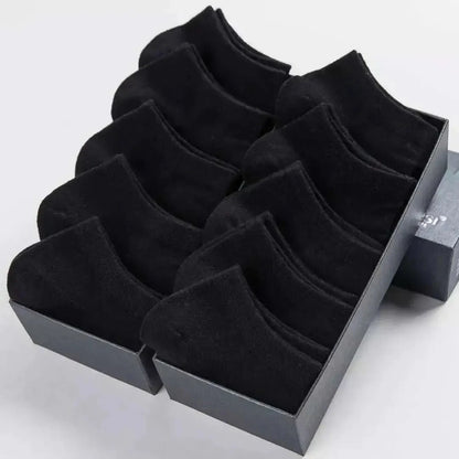 Unisex Låga Bomullsstrumpor 10-pack – Svart, Vitt & Grått Andningsbara Sport EU 38–45