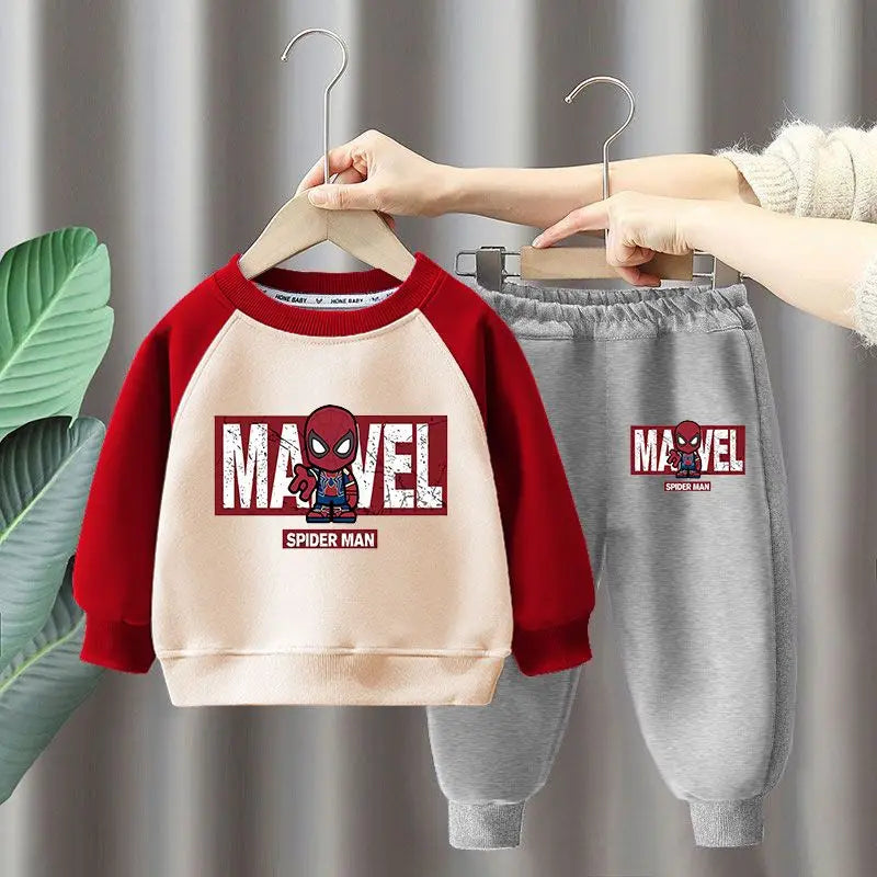 2026 Children's New Sweatshirt Sets Boys Cute Cartoon Long Sleeved Pullover and Sweatpant Two Piece Sets Girls Casual Tracksuits