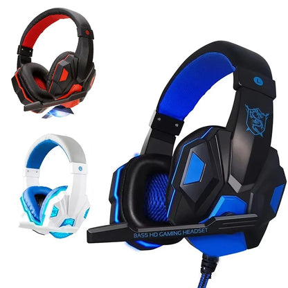 Vorilynex Gaming Headset 3,5mm – Over-Ear Stereo HD-mikrofon PS4 PS5 Xbox PC Smartphone 1,8m Kabel Röd Svart Vit