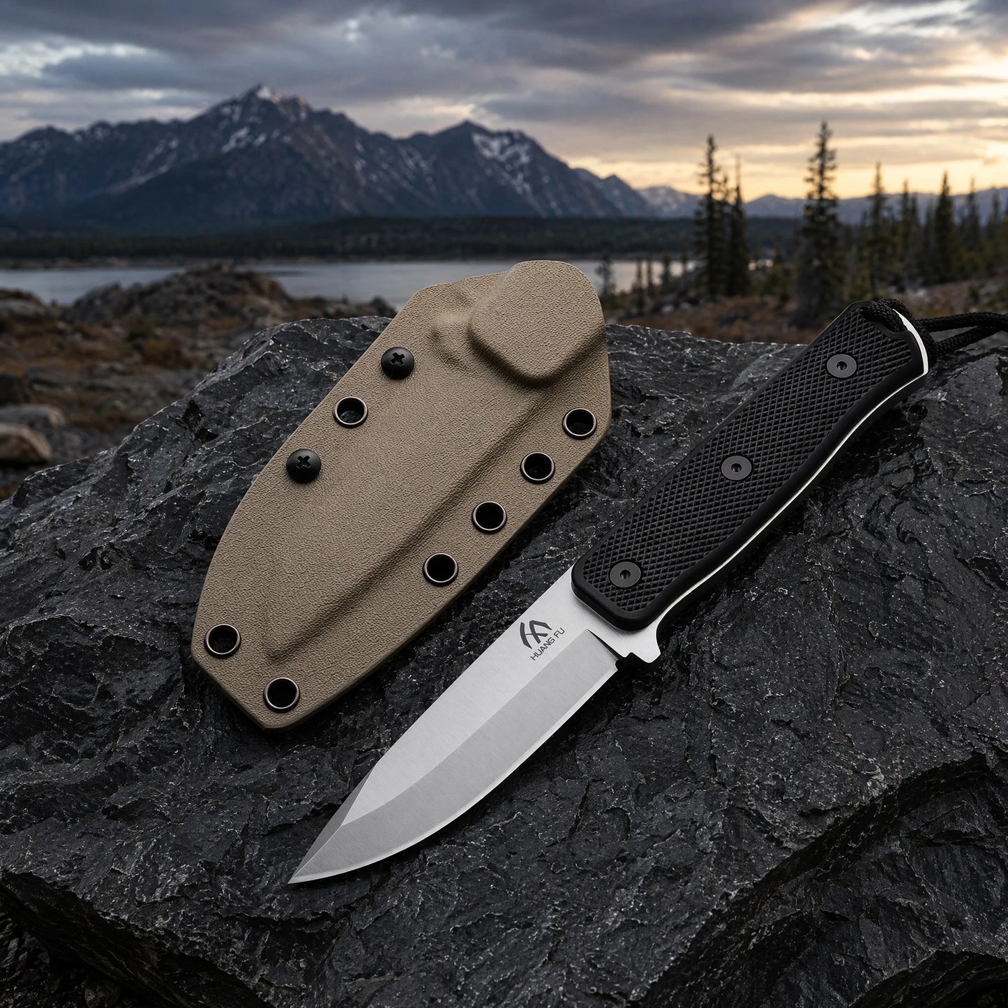 High-Quality Steel Outdoor Knife, Lightweight and Easy to Store, Portable Multi-Purpose Knife for Hiking, Camping, Gardening, an