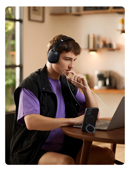 UGREEN Max5c Wireless Bluetooth Headphones ANC 43dB Active Noise Cancellation Hi-Res LDAC 75H Spatial Audio Earphones Headset