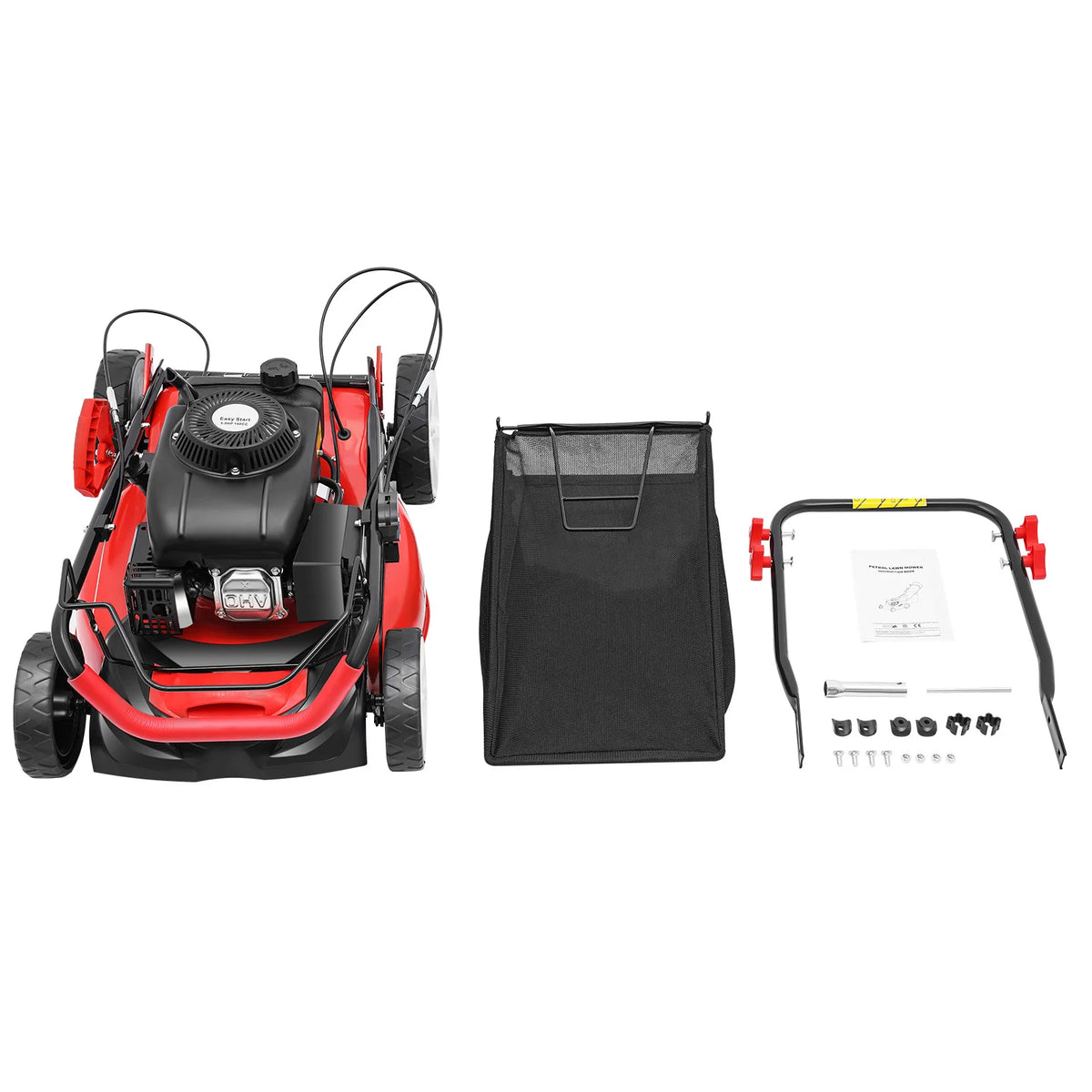 Bensindriven gräsklippare 140cc 4-taktsmotor 51 cm klippbredd