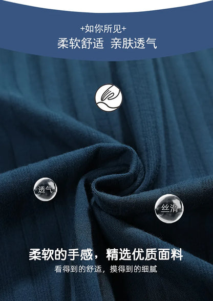 2023 New Cotton Sleepwear Men's 3 Pieces Set Homewear Plus Size 4XL Cardigan Nightwear Short Sleep Tops & Shorts & Long Pants