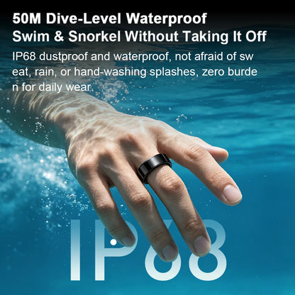 IP68 Waterproof Ceramic NFC Smart Ring Door Access Control Sleep Sports Health Tracking Minimalist Wearable Smartlife Key Ring