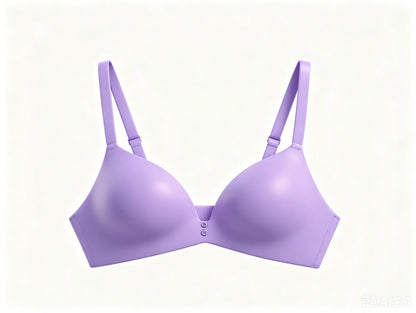 Ice Silk Seamless Wireless Bra Women Push Up Comfort Underwear 3/4 Cup Deep V Neck Daily Lingerie Bralette Plus Size