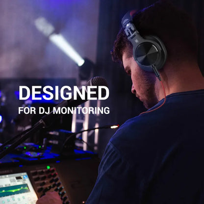 OneOdio Studio DJ Headset Over-Ear – 40mm Neodym 32Ω 110dB 90° Roterande Avtagbar Kabel 3,5mm/6,3mm CE 2 Års Garanti Röd