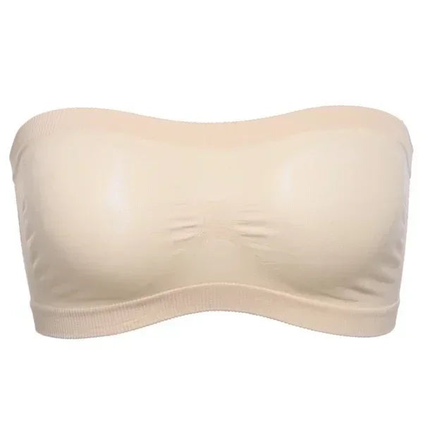 Mesh Breathable Tube Top Seamless Underwear Strapless Stretch Breathable Solid Pattern Hollow Back Bras Casual Summer Intimates