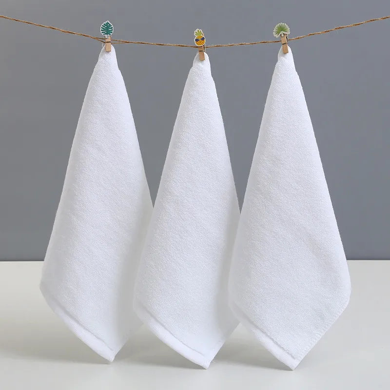Cotton White Towel Super Absorbent Children Adult Towel Soft and Comfortable Hotel Beauty Salon Towel Multi-functional Towel