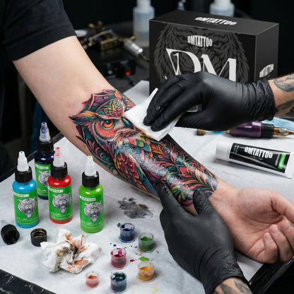 DM Tattoo Ink 15 Color 1OZ/Bottle Natural Plant Extract Pigment Body Painting Long Lasting No Color Loss Professional Tattoo Ink