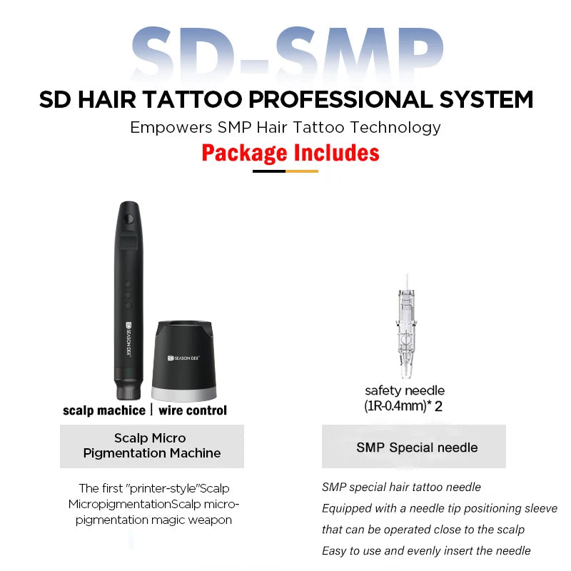 NUOJO Painless SMP Scalp Micropigmentation Machine PMU Micro Pigmentation Kit Scalp Tattoo Device Hair Tattoo Machine