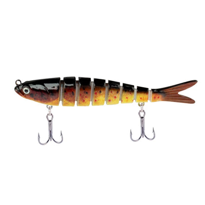 CIBO Fiskedrag Stort Kit – Swimbait Jointed Lure för Gös Abborre Gädda Hav Sjö Å, 12 Färger + 5-pack