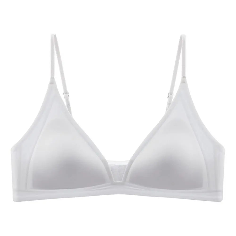 Thin Satin Wireless Deep V Bra Close-fitting Anti-sagging Push Up Underwear Traceless Gathered Breasts Seamless Bras Sport