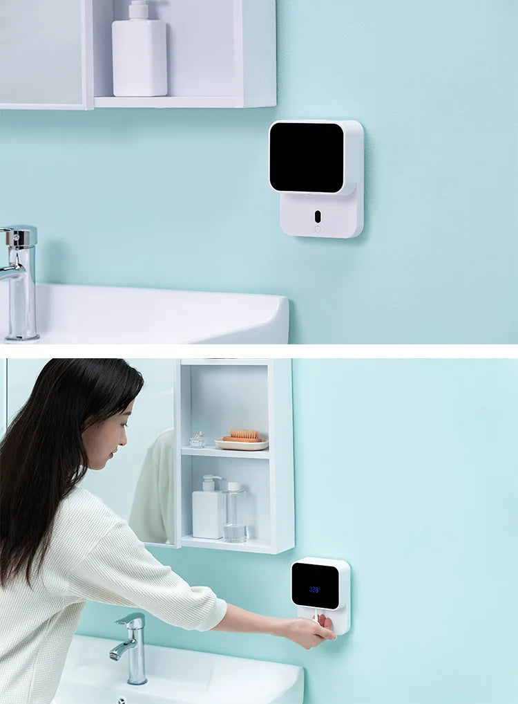 New Liquid Soap Dispensers Rechargeable Wall-mounted Three-Speed Adjustment Automatic Foam Dispenser Hand Sanitizer Machine