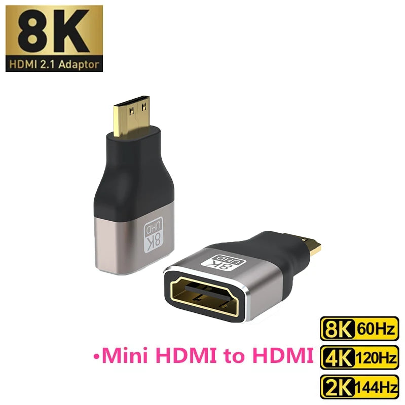 HDMI 2.1-adapter med 90° eller 270° vinkel – 8K 60 Hz