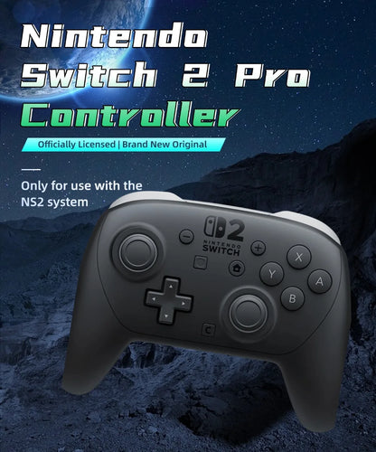Nintendo Switch 2 Pro Controller – Trådlös, HD Rumble 2, GL/GR-knappar, Amiibo, GameChat, USB-C, Vit