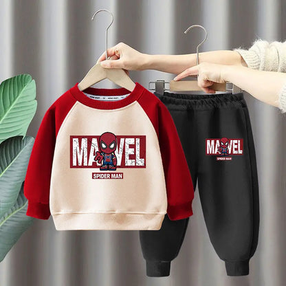 2026 Children's New Sweatshirt Sets Boys Cute Cartoon Long Sleeved Pullover and Sweatpant Two Piece Sets Girls Casual Tracksuits