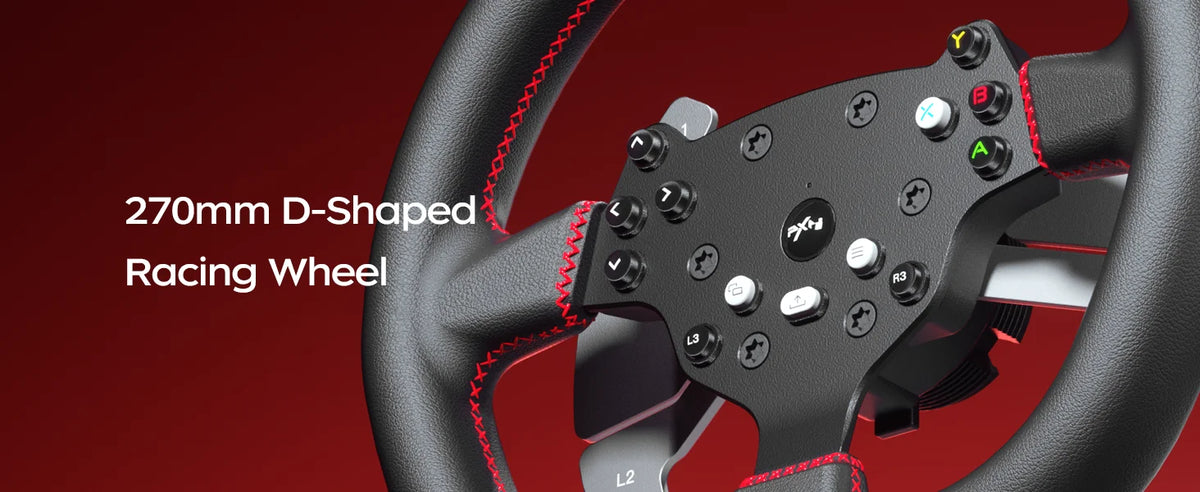PXN V10 Ultra Direct Drive Wheel Kit, 3.2Nm Force Feedback Racing Wheel with Hall Effect Pedals, 4-Paddle Design, APP Enabled for PC/PS4/Xbox
