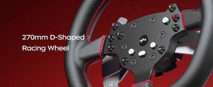PXN V10 Ultra Direct Drive Wheel Kit, 3.2Nm Force Feedback Racing Wheel with Hall Effect Pedals, 4-Paddle Design, APP Enabled for PC/PS4/Xbox