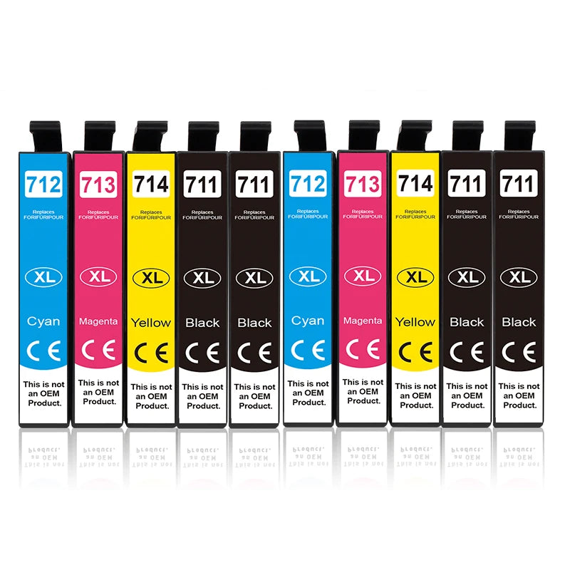 InkGarden T0711 Bläckpatron för Epson Stylus SX110 SX215 SX218 SX400 SX405 SX410 SX415 SX510W SX515W DX7400 Skrivare