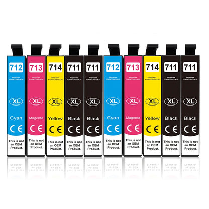 InkGarden T0711 Bläckpatron för Epson Stylus SX110 SX215 SX218 SX400 SX405 SX410 SX415 SX510W SX515W DX7400 Skrivare