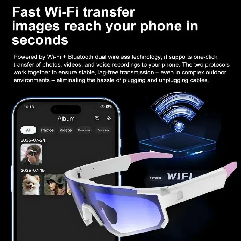 Xiaomi AI Smart Glasses1080P Camera 8MP Anti-shake Cycling Video&Photo Sport Sunglasses ChatGPT DualMic 32GB Windproof Goggles