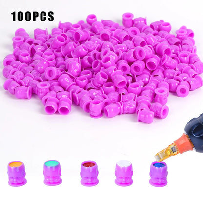 50/100/200pcs Plastic Disposable Tattoo Ink Cups With Base Pigment Clear Holder Container Cap Tattoo Accessory Permanent Makeup