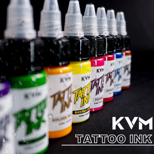 KVM Tatueringsbläck 28-färgersset – CPNP Oljebaserat Växtbaserat Mikropigment Metallfrih Body Art PMU 0,5oz 2026